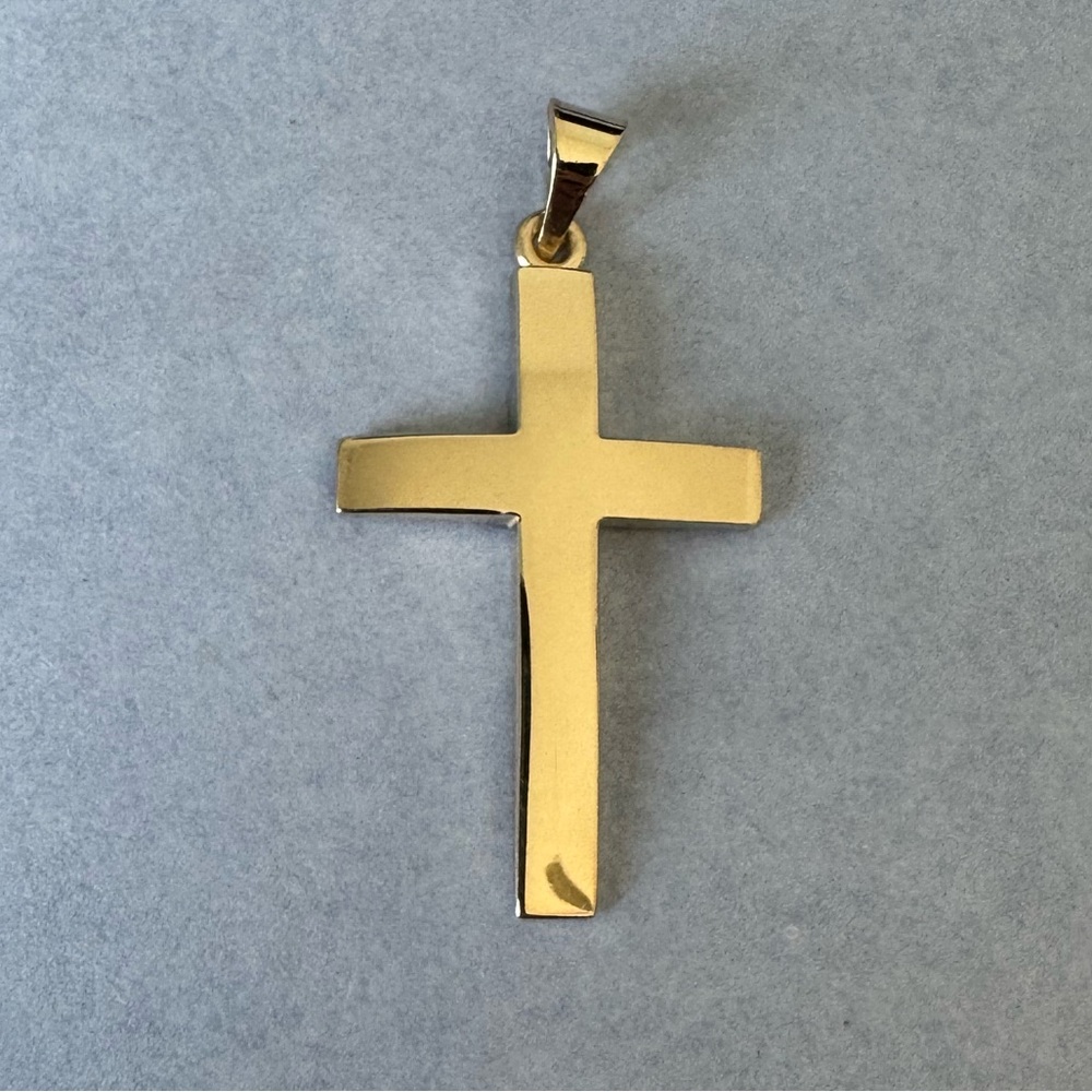 Solid 14k Yellow gold Cross